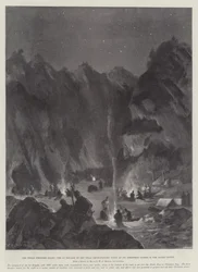 Indian Frontier Rising, Tirah Expeditionary Force -joukkojen 1. prikaati jouluillallisellaan Bazar-laaksossa