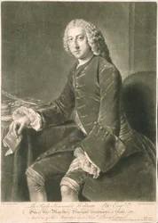 William Pitt, valtiosihteeri, Richard Houstonin (1721-75) kaiverruttama.