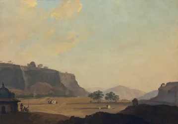 Näkymä lähellä Fort Gwalioria, Intia, n. 1783