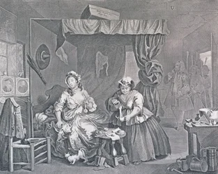 Porton edistyminen, levy 3: tuomarin pidätti, 1732 (etsaus ja kaiverrus)
