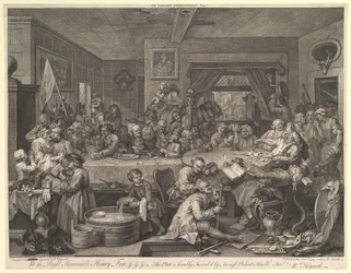 An Election Entertainment, levy I: Four Prints of an Ection, helmikuu 1755.