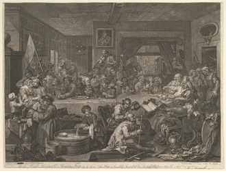 An Election Entertainment, levy I: Four Prints of an Ection, 24. helmikuuta 1755.