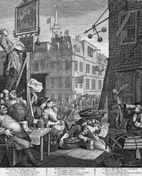 Beer Street, Lontoo, kaiverrus William Hogarth (1697-1764), Iso-Britannia
