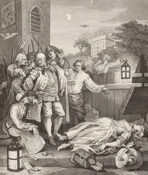 Julmuus täydellisyydessä / Vollendete Grausamkeit. Lähde: Julmuuden neljä vaihetta. 1751