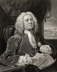 Daniel Lock, kaiverrettu Benjamin Holl (1808-84) teoksesta "The Works of William Hogarth", julkaistu 1833