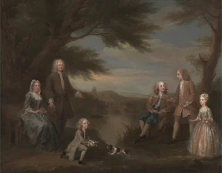 John ja Elizabeth Jeffreys ja heidän lapsensa, 1730.