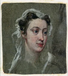 Lavinia Fenton (1708-60) Polly Peachumin roolissa Kerjäläisoopperassa vuonna 1728