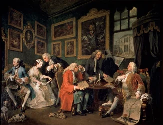Marriage a la Mode: 1, Avioliittosopimus, 1743