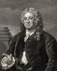 Martin Folkes, R. Hartin kaivertama teoksesta "The Works of Hogarth", julkaistu 1833