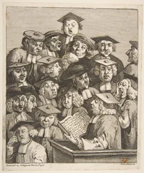 Tutkijat luennossa, 3. maaliskuuta 1736.