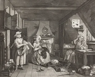 Ahdistunut runoilija. 1736/40