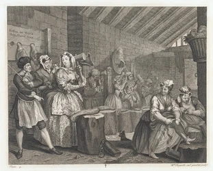 The Porto Lodged in Bridewell, suunniteltu 1732, painettu 1744 (Etsaus ja kaiverrus)