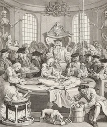 Julmuuden palkka. Teoksesta: "Julmuuden neljä vaihetta". 1751