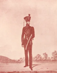 Madras-armeijan kiväärien upseerit, c1837-1843, 1909