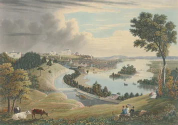Richmond: From the Hill edellä Waterworks, julkaistu 1834.