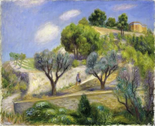 La colline de Vence - "Terassikukkula, Vence" William James Glackensin (1870-1938) maalaus Öljy kankaalle