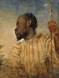 Afrikkalainen (öljy paperille ja paneelille)