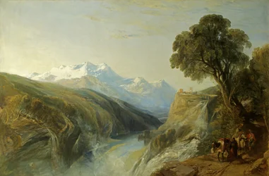 Alpine Scene (öljy kankaalle)