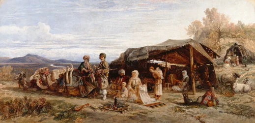 Leirintäalue autiomaassa, n. 1844-1845 (öljy kankaalle)