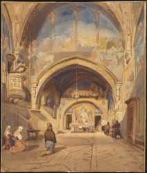 San Benedetton kirkon sisätila Subiacossa