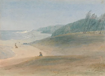 Maurício - uma criança observando sua mãe caminhando perto do mar, presumivelmente a Sra. Chamberlayne e um de seus filhos.