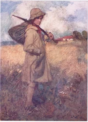 Oli aika, ennen kuin Englannin suru alkoi, jolloin jokainen maasto säilytti miehensä (väri litho)