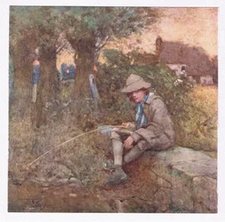 Acele sporturi sănătoase care au înfrumusețat scena pașnică (litografie colorată) finlandez
