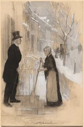 Luonnos kuvaamaan Ei kunniallisesti erotettua, 1904.