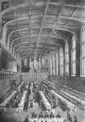 Christs Hospital, Great Hall - Boys at Dinner, 1891