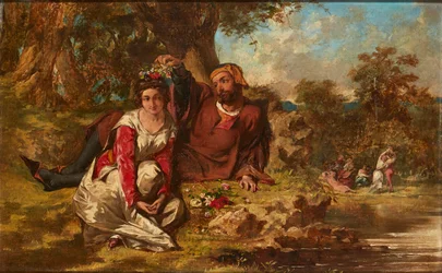 Highland Study (kynä ja vesiväri)