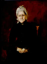 A mãe do artista, Sarah Swaim Chase (óleo sobre tela) finlandês