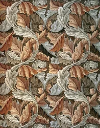 William Morrisin (1834-96) suunnittelema Acanthus-tapetti.