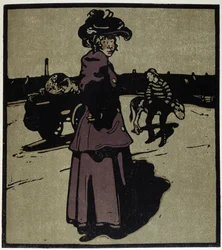 Merchant of Four Seasons, Lontoo - teoksessa "" Types of London"", kirjoittanut William Nicholson (1872-1949), toim. Floury