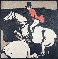 Tammikuu: Metsästys, "Kahdentoista urheilulajin almanakista", Rudyard Kiplingin sanoilla, ensimmäisen julkaisija William Heinemann