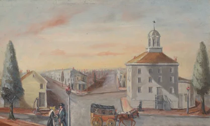 Kuuman maissin myyjä, 1870-luku.