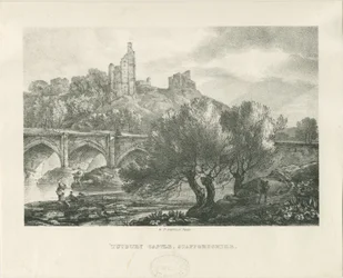 Tutbury Castle - South View: sinkografi ja [1800-luvun alku]