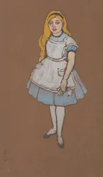 Liisa-asusuunnittelu Liisa Ihmemaassa, 1915, 1915.