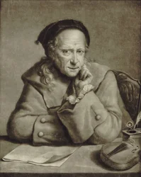 Viulisti ja säveltäjä Carlo Tessarinin muotokuva 1690-1766, noin 1760.