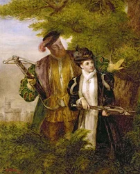 Kuningas Henry ja Anne Boleyn Hirvieläimet Windsorin metsässä, 1903