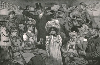 Tuli katsomaan kruunauskulkue, 1902.