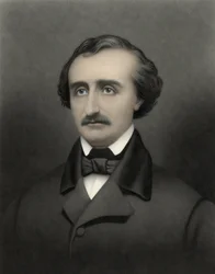 Muotokuva Edgar Allan Poesta (1809-1849), yhdysvaltalaisesta kirjailijasta.