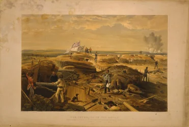 Redanin sisäpuoli otettu sen vasemmalta puolelta, 1855
