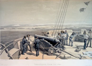 Näkymä Sevastopoliin mereltä, 1855.