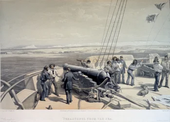 Näkymä Sevastopoliin mereltä, 1855