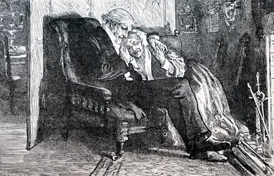 Vanhempi pariskunta. Kirjailija William Small (1843-1929) englantilainen kuvittaja. 1880 (kaiverrus)
