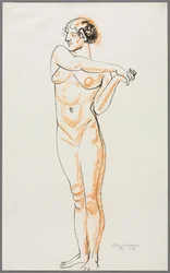 Nainen alaston