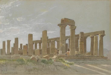 Girgenti Juno Lacinian temppeli Agrigentumissa, 1881