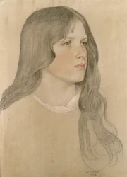 Tytön muotokuva, 1904 (värikynä paperille)