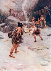 Esihistoriallinen ihminen, Hutchinsonin teoksesta History of the Nations, julkaistu 1915