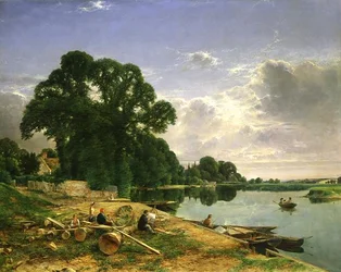 Thamesilla, n. 1870 (öljy kankaalle)